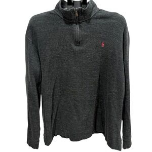 Polo Ralph Lauren Estate Rib Knit 1/4 Zip Sweater Mens Sz XL Red  Pony